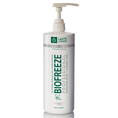 Biofreeze - 32 Oz. Gel Pump Dye-Free Professional Version
