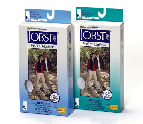 Load image into Gallery viewer, Jobst ActiveWear 15-20 Knee-Hi Socks White Small

