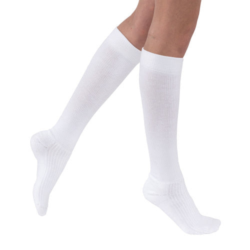 Load image into Gallery viewer, Jobst Activewear 30-40 Knee-Hi Socks White  XL Full Calf
