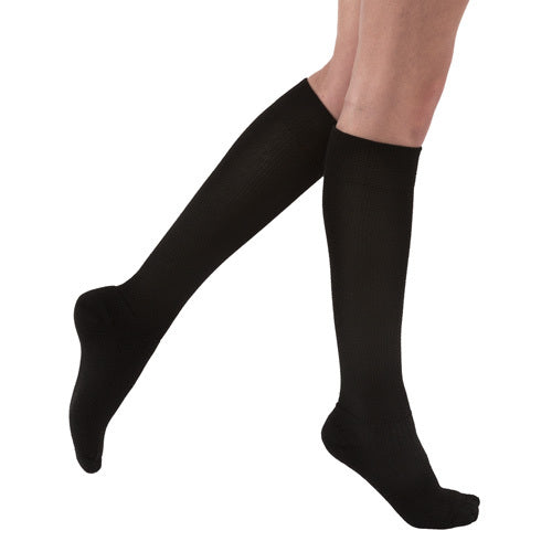 Load image into Gallery viewer, Jobst Activewear 30-40 Knee-Hi Socks Black Large Full Calf
