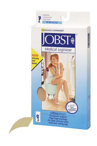 Load image into Gallery viewer, Jobst Ultrasheer 15-20 Thigh w/Dot  Natural Large
