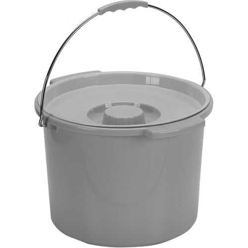 Load image into Gallery viewer, Commode Pail With Lid 12 Quart  Gray
