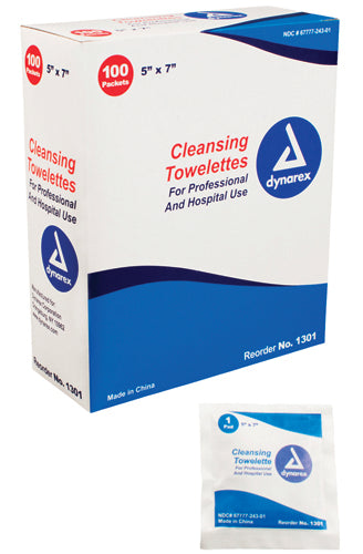 Towellette  Cleansing  Bx/100 5 x7