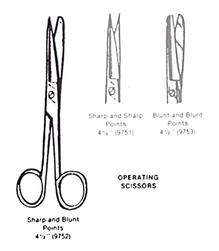 Load image into Gallery viewer, Operating Scissors- Sharp/Blunt- 4 1/2  Straight
