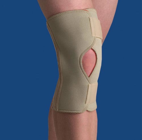 Load image into Gallery viewer, Thermoskin Open Knee Wrap Stabilizer  Beige  X-Large
