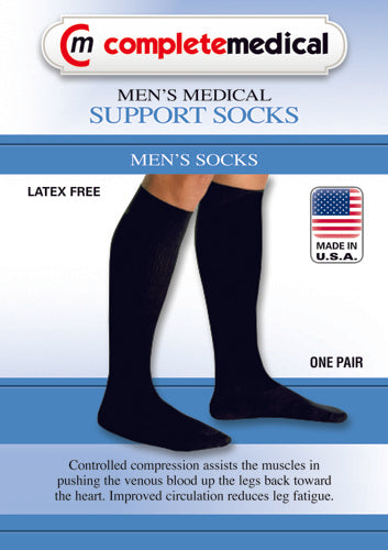 Men's Firm Support Socks 20-30mmHg  Black  Large