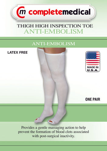 Load image into Gallery viewer, Anti-Embolism Stockings Md/Lng 15-20mmHg Thigh Hi  Insp. Toe
