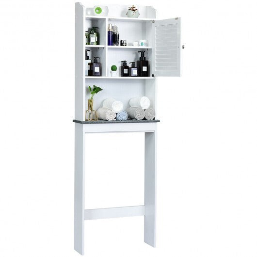 3-Tier Bathroom Over-the-toilet Storage Cabinet with Adjustable Shelves