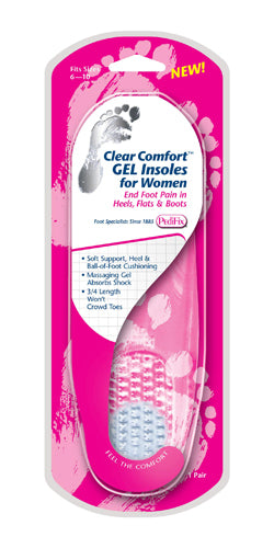 Load image into Gallery viewer, Clear Comfort Gel Insoles for Women (Fits Sizes 6-10) Pair
