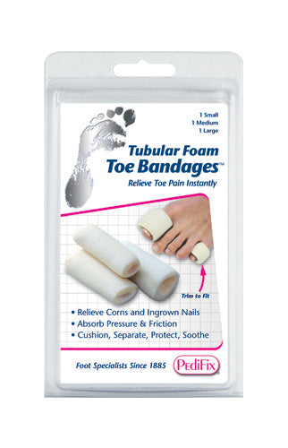 Load image into Gallery viewer, Tubular-Foam Toe Bandage  Pk/3 Medium
