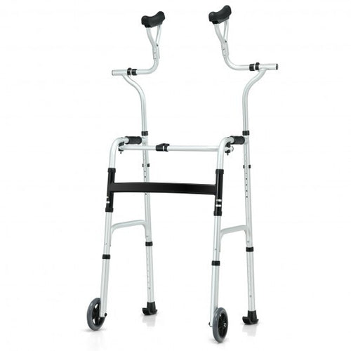 Load image into Gallery viewer, Folding Rehabilitation Auxiliary Standard Walker Aluminum Alloy with Support
